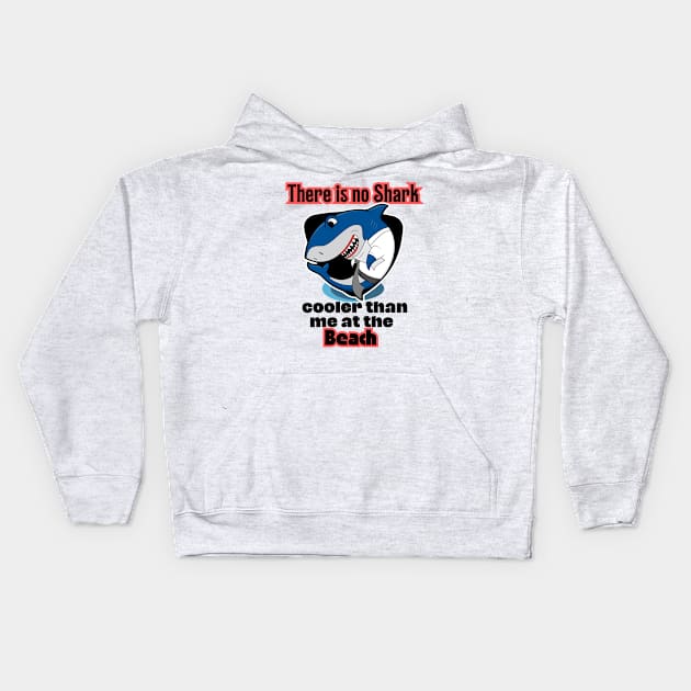 Funny Shark - Summer lover Kids Hoodie by Megaluxe 